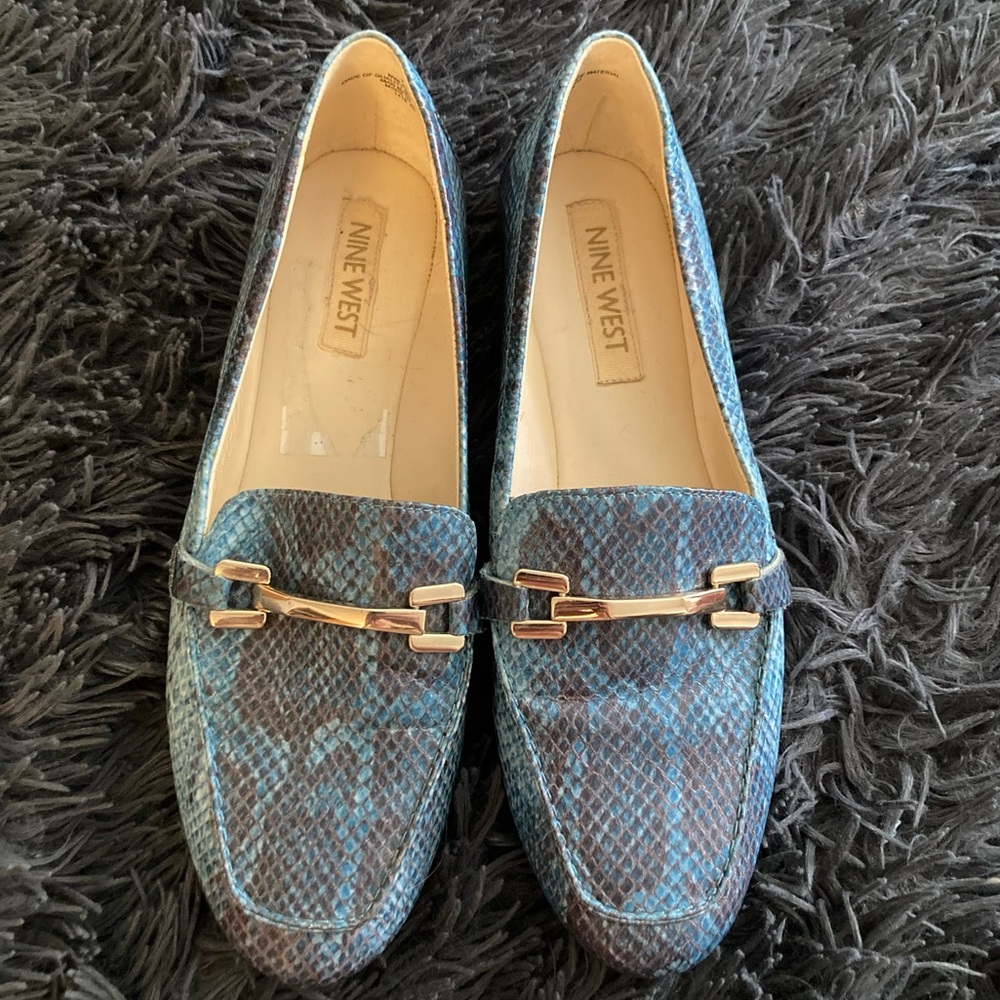 Vintage blue Nine West slip ons/loafers